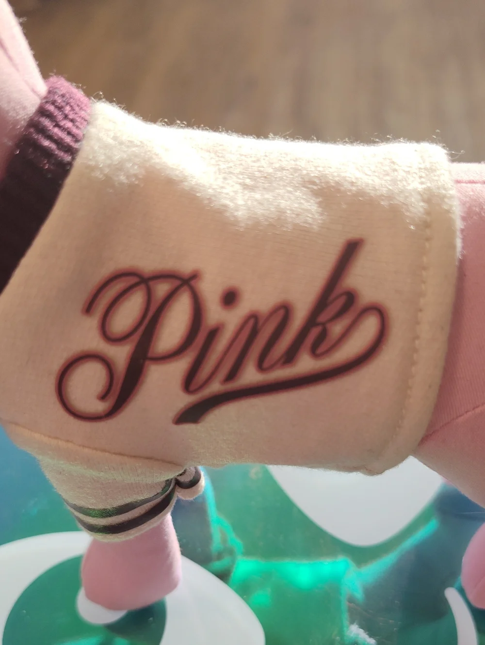 Victoria's Secret Pink Plush Dog Pink and Cream Sweater 7x 6 Sporty